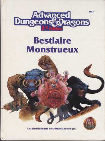 Advanced Dungeons & Dragons - Bestiaire Monstrueux + Table des rencontres