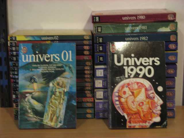 Univers, anthologie priodique. n1, 2, 3, 4, 5, 6, 7, 8, 9, 10, 11, 12, 13, 14, 15, 16, 17, 18 & 19 ; 1980, 1981, 1982, 1983, 1984, 1985, 1986, 1987, 1988, 1989 & 1990