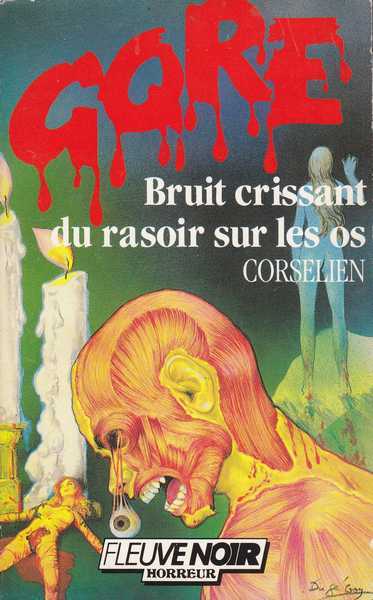 Bruit crissant du rasoir sur les os